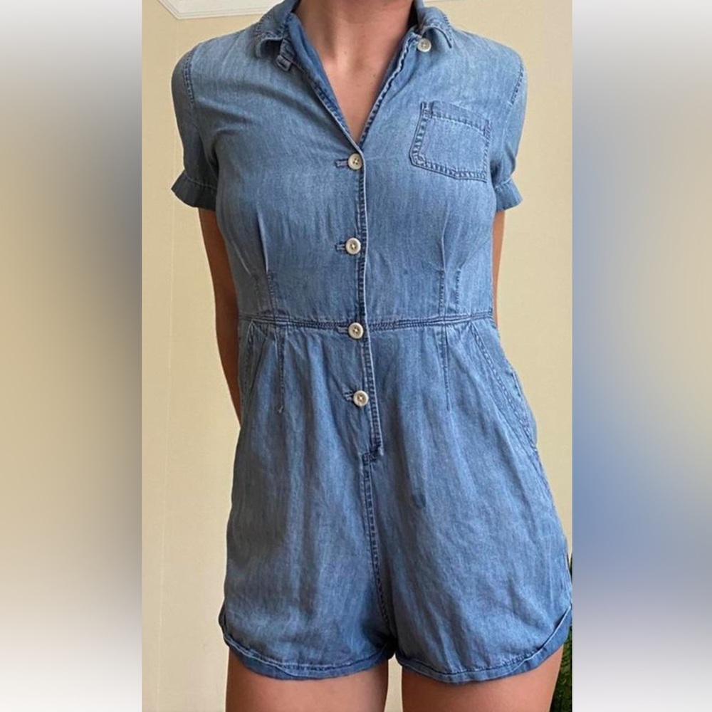 J Crew Jean Romper size 4